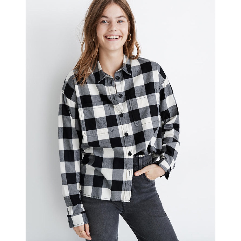 NWT Madewell Shirt-Jacket in Buffalo Check